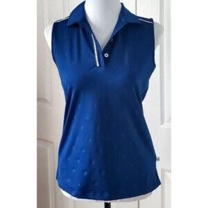 Lady Hagen Blue Sleeveless Women's Golf Polo Shirt Hydro-dri Sz XS NWT